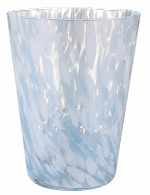 Ваза стеклянная Wrzesniak Glassworks Confetti опал 35 см прозрачный голубой 