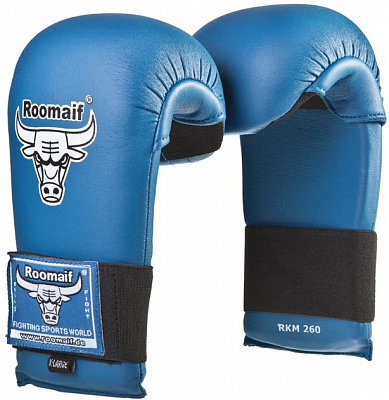 Перчатки для карате KAYO KRKM-260-S BLUE р. S синий