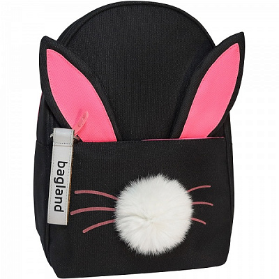 Рюкзак дитячий Bagland Кролик 80666 чорн.рож.