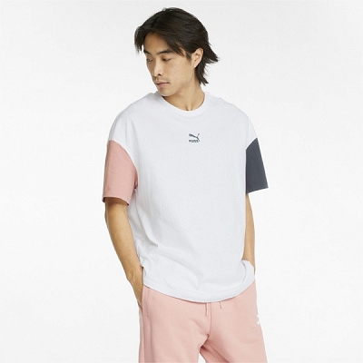 Футболка Puma Classics Block Boxy Tee 53460302 р.2XL белый