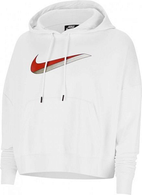 Джемпер Nike W NSW ICN CLSH FLC HOODIE FT CU5108-100 р. XL білий