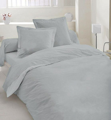 Наволочка сатин гладкокрашеный 50x70 см светло-серый La Nuit 