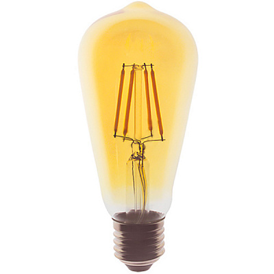 Лампа светодиодная LightMaster Gold LB-568 ST58 4 Вт E27 2200 К 220 В прозрачная 