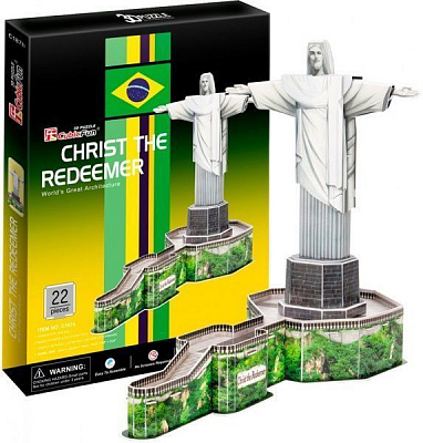 3D-пазл CubicFun Бразилія: Статуя Христа-Спасителя C187h