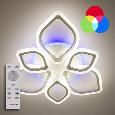 Люстра светодиодная Luminaria 6R680/120 90 Вт белый AZALIA RGB 80W+10W 