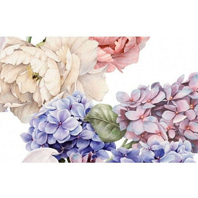 Декор Golden Tile Gortenzia Микс №4 72Б341 250х400 мм