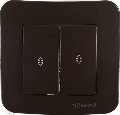 Выключатель проходной двухклавишный Makel Lillium Natural без подсветки 10 А 250В коричневый