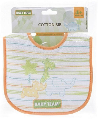 Нагрудник детский Baby Team на липучке 6502