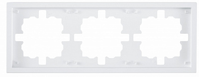 Рамка трехместная HausMark Juna горизонтальная белый матовый 7041-0900-148