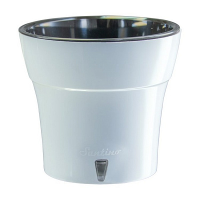 Вазон пластиковый Santino Dali круглый 5 л белый/черный 