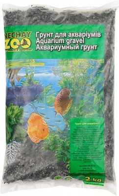 Ґрунт для акваріума Nechay ZOO середній чорний 5-10 мм 2 кг