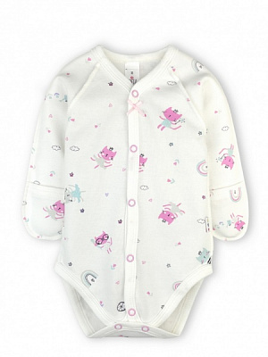 Боди детское для девочки ТМ Софія Кошечки р.62 белый с рисунком 421162 