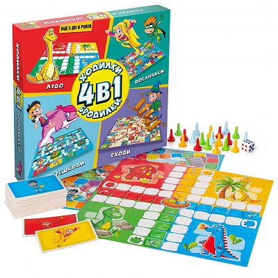 Гра настільна DGT-GAMES Ходилки-бродилки 4 в 1 2238_C