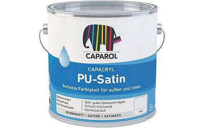 Эмаль полиуретановая Caparol Capacryl PU-Satin Base W шелковистый мат белая 0,7л