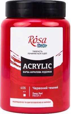 Краска акриловая темно-красная 400 мл Роса