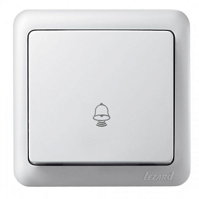 Кнопка дзвінка одноклавішний Lezard Viola 16 А 250В білий 751-0200-103