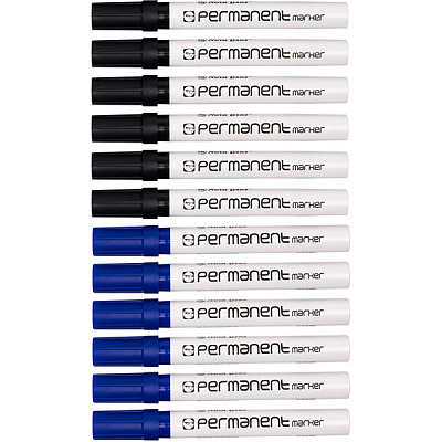 Набір маркерів Nota Bene 5 мм чорний та синій 12 шт