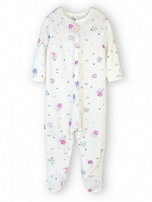 Человечек для девочки ТМ Софія Кошечки р.62 белый с рисунком 420168 