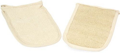 Спонж для очищения лица Balmy Naturel двухсторонняя из махры и люфы 11011 