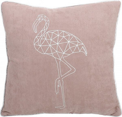 Подушка декоративна Фламінго 45x45 см пурпуровий/сріблястий La Nuit