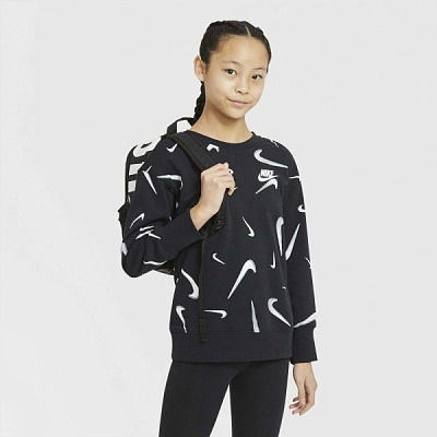 Джемпер Nike NSW FT AOP BF CREW DA1244-010 р. XL черный