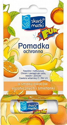 Дитячий бальзам зі смаком екзотичних фруктів та вершків 6,5 г