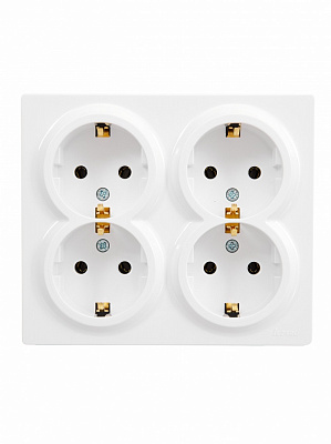 Розетка бытовая с заземлением Lezard LETO IP20 белый 752-0200-127BDP