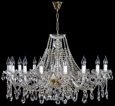 Люстра подвесная Crystal Life 16x40 Вт E14 золото A1336LM-16GO 