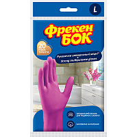 Рукавички латексні Фрекен Бок надміцні р.L 1 пар/уп. фіолетові 