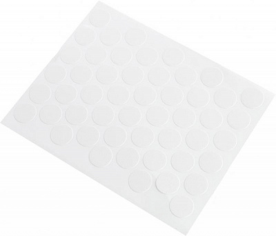 Заглушка на конфірмат самоклейка 50 шт. білий DC