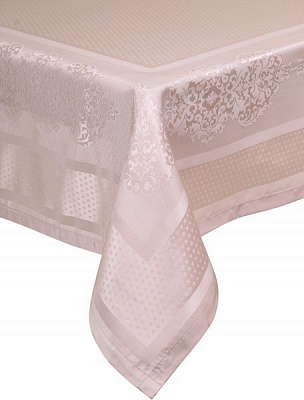 Скатерть с салфетками Caramel 160x220 см бежевый Karna 