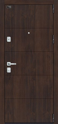 Дверь входная ElPorta M-3 4/П23 almon / bianco veralinga / лунный камень 2050х980мм правая