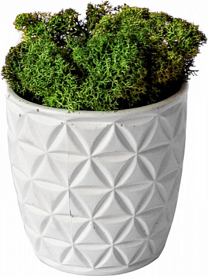 Кашпо декоративне Pattern білий бетон