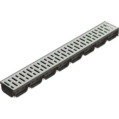 Желоб пластиковый S'PARK ЛВ-10.14.07-ПП с решеткой стальной оцинкованной 0881011-UA