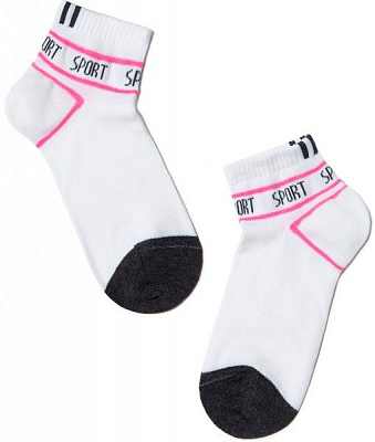 Носки детские Conte-Kids ACTIVE 316 13С-34СП р.24 белый розовый черный 
