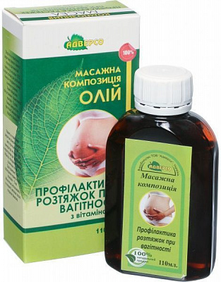 Масло массажное Адверсо для профілактики розтяжок при вагітності 110 мл 