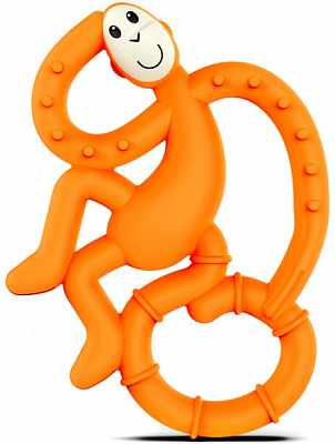 Прорезыватель Matchstick Monkey Обезьянка маленькая танцующая оранжевая 10 см (MM-МMT-005)