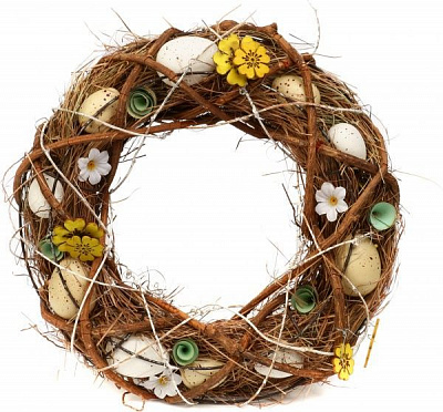 Вінок із яєць, квітів та шнурування WJ952