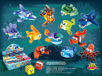 Конструктор Mini Blocks Подводный мир в ассортименте 6773670