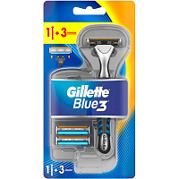 Станок для гоління Gillette Blue3 зі змінними картриджами 3 шт.