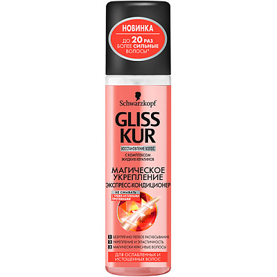 Экспресс-кондиционер Gliss Kur Magic Strength для ослабленных и истощенных волос 200 мл