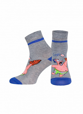 Носки унисекс Conte-Kids 3074 Spongebob (средней длины) 642 р.19-20 серый меланж 