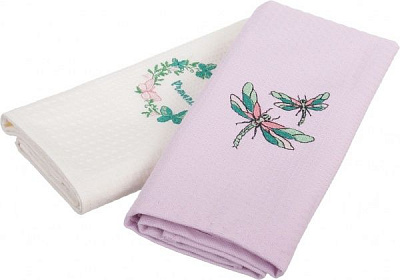 Набор полотенец кухонных Прованс 2 45x60 см La Nuit сиреневый с белым 