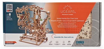 3D-конструктор UGEARS Марбл-трасса цепной подъемник 70156