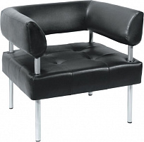 Диван-кресло прямой Примтекс Плюс D 03 D-5 черный 730x680x740 мм