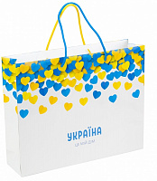 Пакет подарочный Украина 25x31x8 см