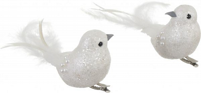 Набір новорічних декорацій Пташка 2 шт. 18 см EPI-D161424AB