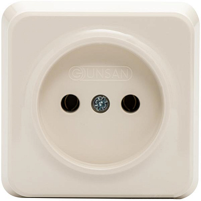Розетка Gunsan Misya без заземления кремовая