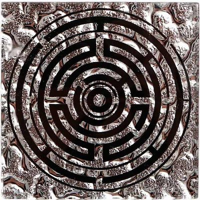 Декор для підлоги Grandkerama Тако Лабіринт 2061 80х80х8 мм платиновий