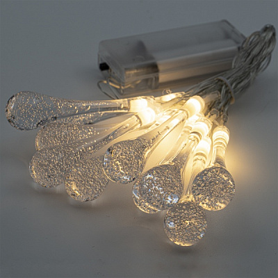 Декоративная гирлянда Altalusse (INL-2709B-10 Warm) встроенный светодиод (LED) 10 ламп 1,5 м 